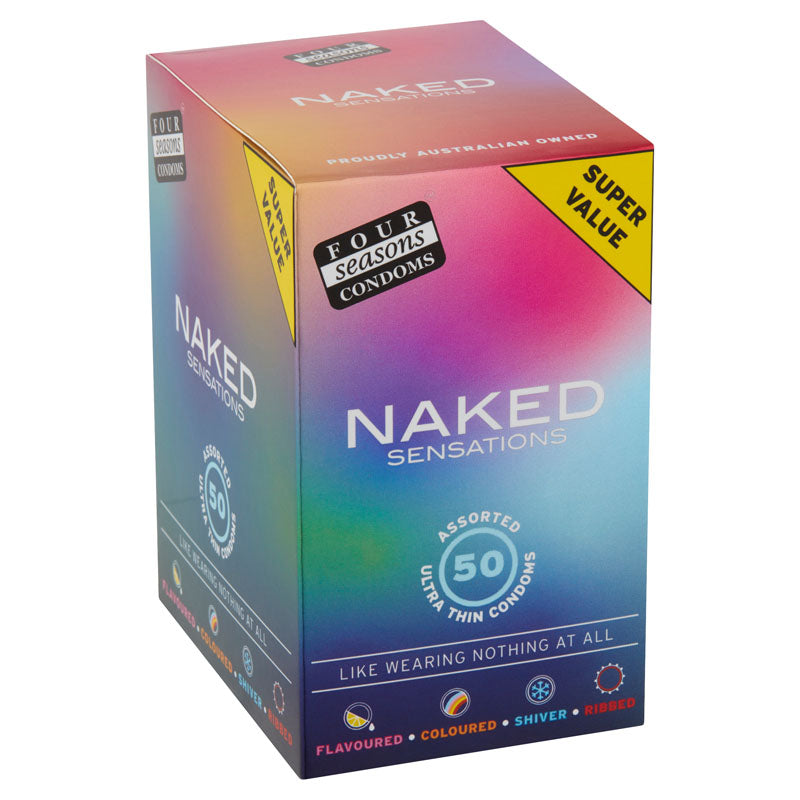 Condom boxes in thin, textured, and larger-fit styles