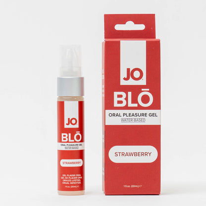 JO Blo Strawberry Flavoured Oral Pleasure Gel - 30 ml Bottle