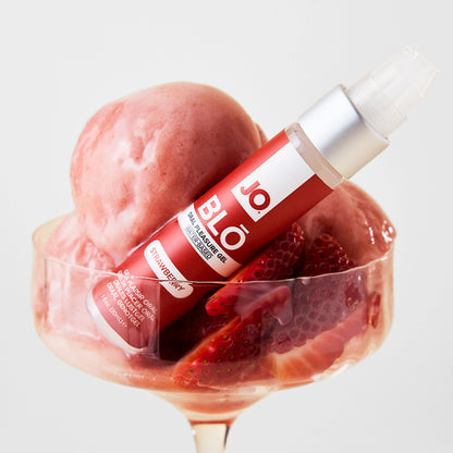 JO Blo Strawberry Flavoured Oral Pleasure Gel - 30 ml Bottle