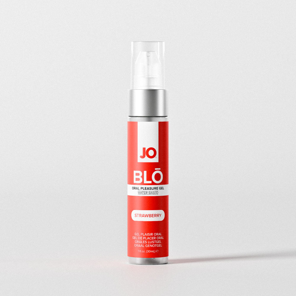 JO Blo Strawberry Flavoured Oral Pleasure Gel - 30 ml Bottle