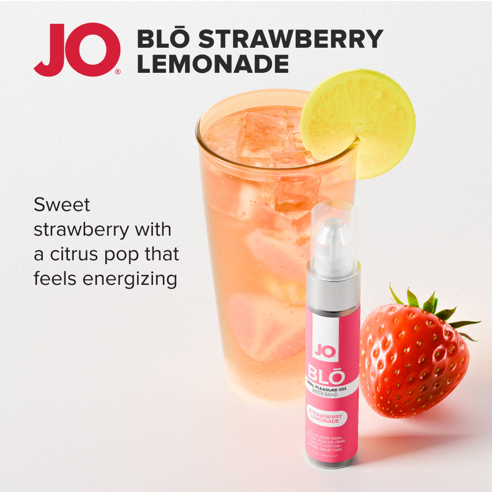 JO Blo Strawberry Lemonade Flavoured Oral Pleasure Gel - 30 ml Bottle