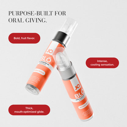 JO Blo Mango Peach Flavoured Oral Pleasure Gel - 30 ml Bottle