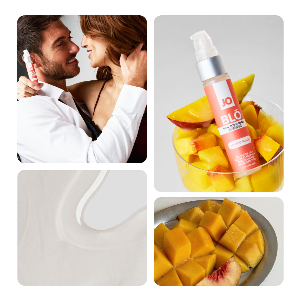 JO Blo Mango Peach Flavoured Oral Pleasure Gel - 30 ml Bottle
