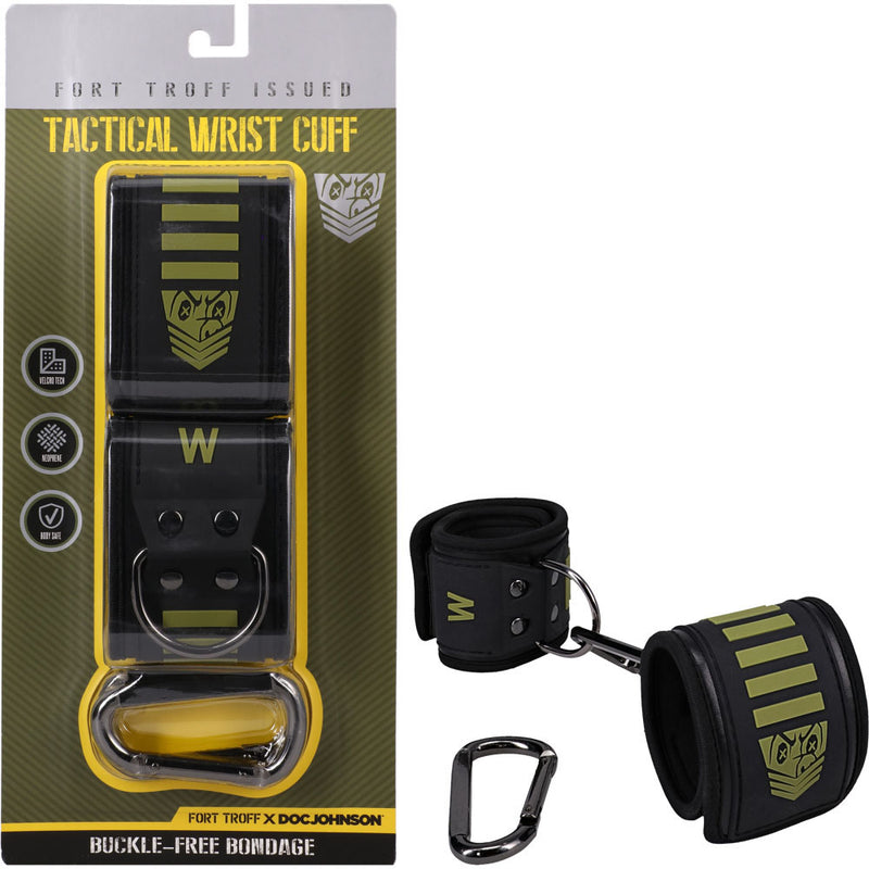 Fort Troff - Tactical Wrist Cuffs - Black/Green Restraints