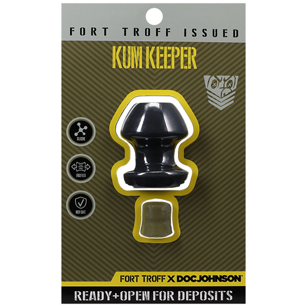 Fort Troff - Kum Keeper - Small - Black Small Hollow Butt Plug with Removeable Stopper