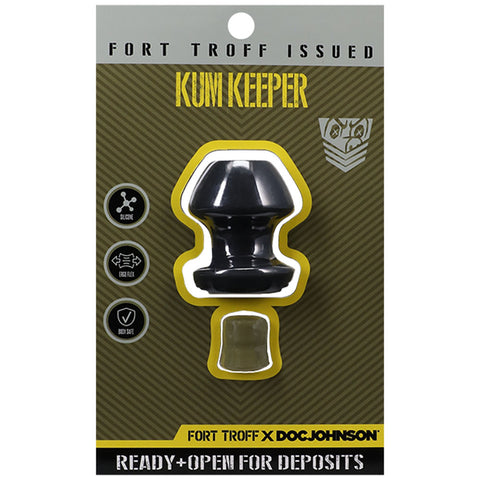 Fort Troff - Kum Keeper - Small - Black Small Hollow Butt Plug with Removeable Stopper - Image 1