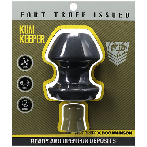 Fort Troff - Kum Keeper - Large - Black Large Hollow Butt Plug with Removeable Stopper - Image 1