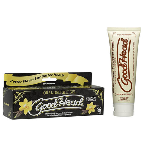 GoodHead Oral Delight Gel - French Vanilla Flavoured Oral Sex Lotion - 113 g Tube - Image 1