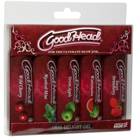 Goodhead Oral Delight Gel 5-Pack - Flavoured Oral Lotions - Set of 5 x 30 ml Bottles - Image 1