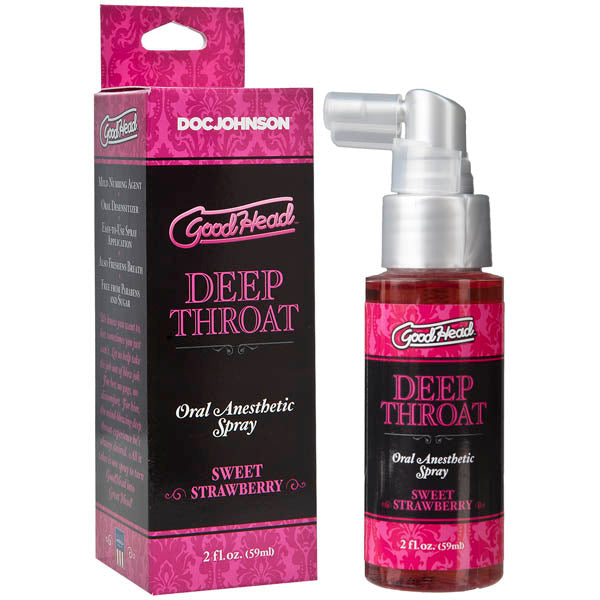 GoodHead Deep Throat Spray - Sweet Strawberry Flavoured Deep Throat Spray - 59 ml Bottle - Image 1
