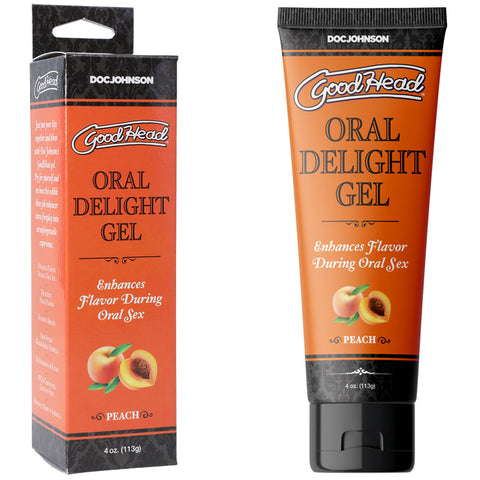 GoodHead Oral Delight Gel - Peach - Peach Flavoured Oral Gel - 120 ml Tube - Image 1