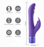 Maia Hailey - Purple 15.2 cm USB Rechargeable Rabbit Vibrator - Image 3