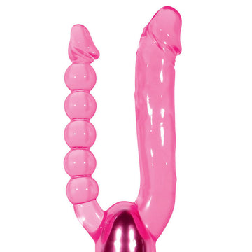 Adam & Eve Dual Pleasure Vibe - Pink 12 cm (4.75'') Vibrator with Anal Probe