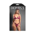 DOMINA Zipper Bralette & Panty - S/M - Red - S/M Size