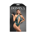 DOMINA Zipper Teddy & Leash - M/L - Pine Green - M/L Size