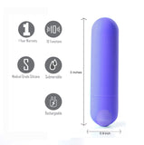 Maia Jessi - Purple 7.6 cm USB Rechargeable Bullet - Image 2