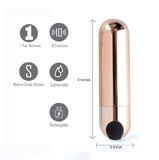 Maia Jessi - Rose Gold 7.6 cm USB Rechargeable Bullet - Image 3