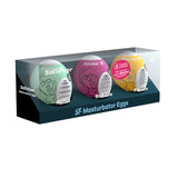 Satisfyer Masturbator Eggs - Mixed 3 Pack #1 - Set of 3 Stroker Sleeves - Image 1