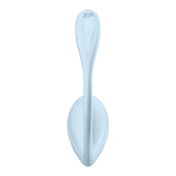Satisfyer Smooth Petal - Light Blue - Light Blue USB Rechargeable Wearable Stimulator with App Control