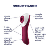 Satisfyer Dual Crush - Red Air Pulse Stimulator with Vibration - Image 2