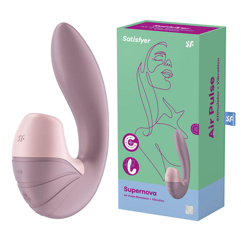 Satisfyer Supernova - Old Rose USB Rechargeable Vibrator with Air Pulsation - Image 1
