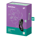 Satisfyer Legendary Duo - Black USB Rechargeable Cock & Balls Ring - Image 2
