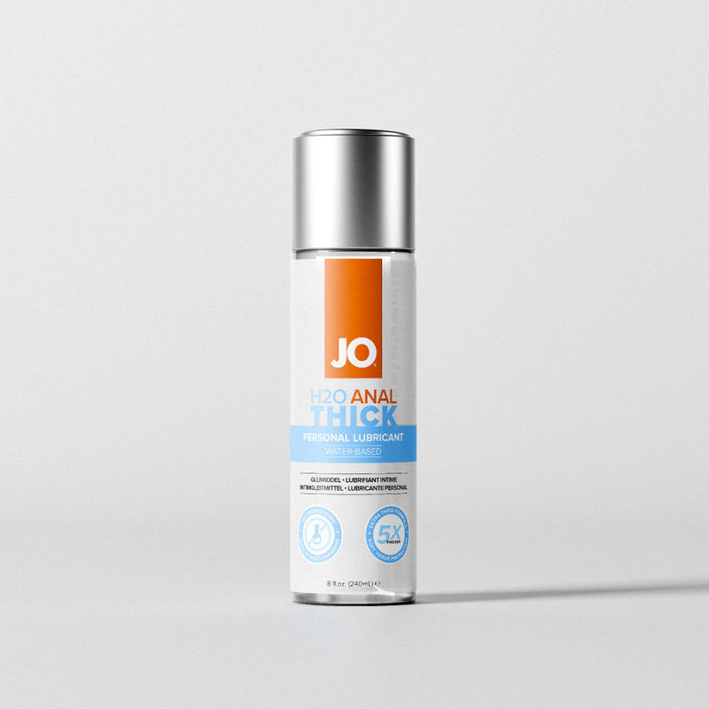 JO H2O Anal Thick Lube - 240 mL - Thick Water Based Anal Lubricant - 240 ml Bottle