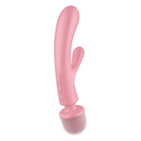 Satisfyer Triple Lover - Pink USB Rechargeable Rabbit Vibrator and Massage Wand - Image 6
