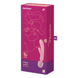 Satisfyer Triple Lover - Pink USB Rechargeable Rabbit Vibrator and Massage Wand - Image 8