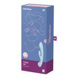 Satisfyer Triple Oh - Light Blue USB Rechargeable Rabbit Vibrator - Image 8