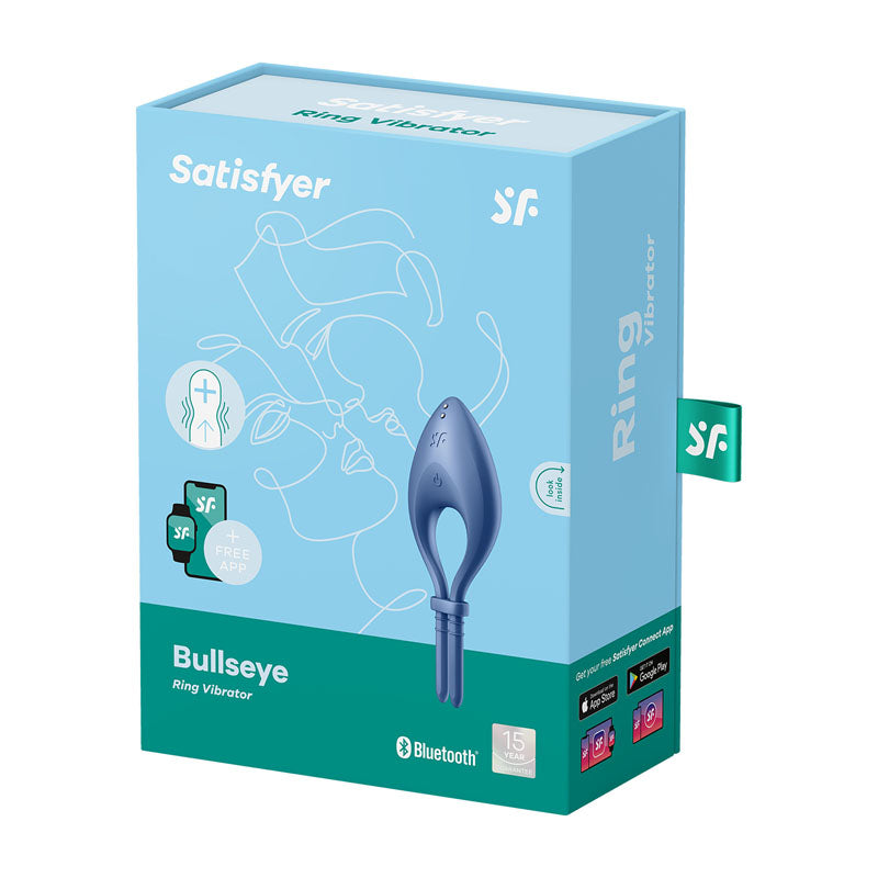 Satisfyer Bullseye - Blue Vibrating Adjustable Lasso Cock Ring
