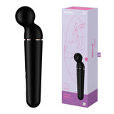 Satisfyer Planet Wand-er - Black - Black/Rose Gold USB Rechargeable Massager Wand - Image 1