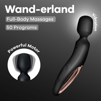 Satisfyer Wand-erland / USB Rechargeable Massage Wand - Black