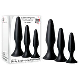 Adam & Eve Silicone Booty Boot Camp Training Kit - Black Butt Plugs - Set of 3 Sizes - Image 26