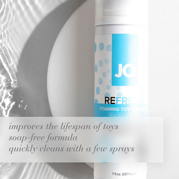 JO Refresh Foaming Toy Cleaner - 207 mL - Foaming Toy Cleaner - 207 ml Bottle