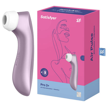 Satisfyer Pro 2+ Touch-Free USB-Rechargeable Clitoral Stimulator with Vibration - Purple