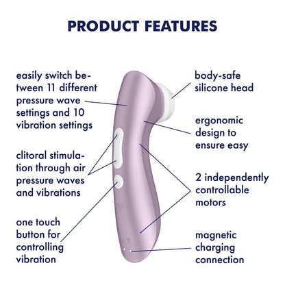 Satisfyer Pro 2+ Clitoral Stimulator with Vibration