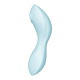 Satisfyer Curvy Trinity 5 - Blue USB Rechargeable Air Pulse Stimulator & Vibrator with App Control - Image 4