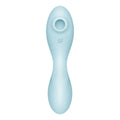Satisfyer Curvy Trinity 5 - Blue USB Rechargeable Air Pulse Stimulator & Vibrator with App Control