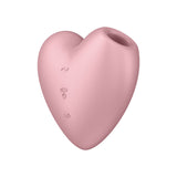Satisfyer Cutie Heart - Light Pink - Light Pink USB Rechargeable Air Pulsation Stimulator with Vibration - Image 3