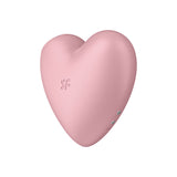 Satisfyer Cutie Heart - Light Pink - Light Pink USB Rechargeable Air Pulsation Stimulator with Vibration - Image 6
