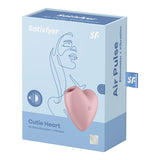 Satisfyer Cutie Heart - Light Pink - Light Pink USB Rechargeable Air Pulsation Stimulator with Vibration - Image 8