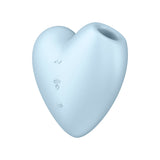 Satisfyer Cutie Heart - Blue - Blue USB Rechargeable Air Pulsation Stimulator with Vibration - Image 3