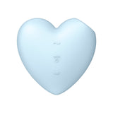 Satisfyer Cutie Heart - Blue - Blue USB Rechargeable Air Pulsation Stimulator with Vibration - Image 7