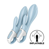Satisfyer Air Pump Bunny 1 - Blue USB Rechargeable Inflatable Rabbit Vibrator - Image 2