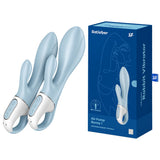 Satisfyer Air Pump Bunny 1 - Blue USB Rechargeable Inflatable Rabbit Vibrator - Image 1