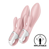Satisfyer Air Pump Bunny 3 - Pink USB Rechargeable Inflatable Rabbit Vibrator - Image 2