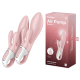 Satisfyer Air Pump Bunny 3 - Pink USB Rechargeable Inflatable Rabbit Vibrator - Image 1