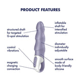 Satisfyer Air Pump Vibrator 1 - Lilac USB Rechargeable Inflatable Vibrator - Image 3