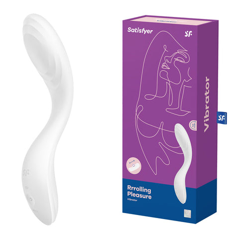 Satisfyer Rrrolling Pleasure - White USB Rechargeable Vibrator - Image 1